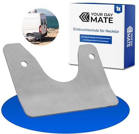 Einbruchschutz für Hecktür, kompatibel mit FIAT Ducato, Citroën Jumper/Relay, Peugeot Boxer, ab Baujahr 2006, Diebstahlschutz Wohnmobil hinten, Hecktür Türsicherung zum Nachrüsten, Prick Stop Lock