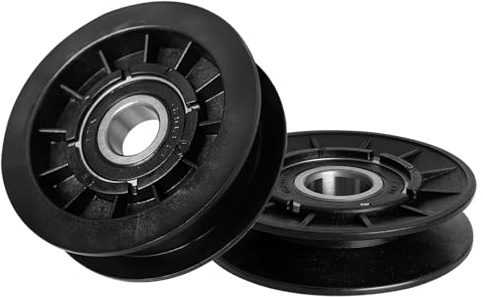 GX20286 GX20287 Replacement V-Idler Pulley & Flat Pulley Kit for John Dee re Mower - Compatible with D140 D130 D100 LA175 LA140 LA135 L130 L111 L2048 102 105 155C