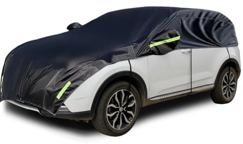 Konnfeir Mezza copertura copriauto per inverno estate copri carrozzeria per esterni per interni Impermeabile antipolvere universal Materiale poliestere 210D con cotone (SUV)