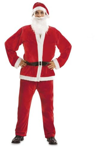 viving Déguisement de Père Noël chapeau, barbe, veste, ceinture et pantalon Taille XL (1)