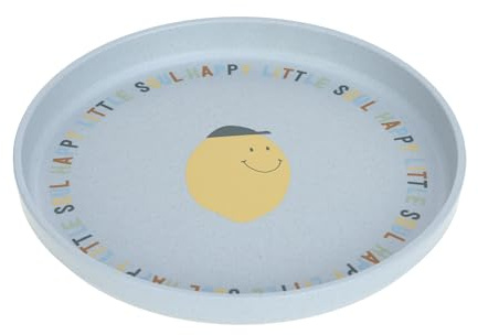 LÄSSIG Plato infantil Kids Plate Vajilla para niños sin BPA, para lavavajillas y microondas/Plate PP/Cellulose Happy Fruits Lemon