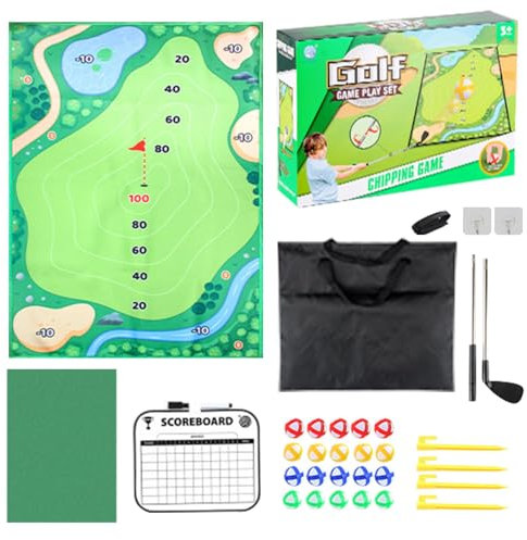 Slagmatta – Golfflisar spelset, golfslagsmatta kit, bärbar spelmatta | Flätad design golfmatta 178 x 178 cm, all-matt-set