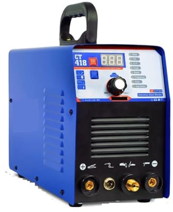 Cortador de Plasma CT418 4 en 1, máquina de Soldadura Intermedia MMA TIG, Soldadura en Punto de Pulso, Cortador de Plasma CNC portátil for Metal,Rendimiento Potente
