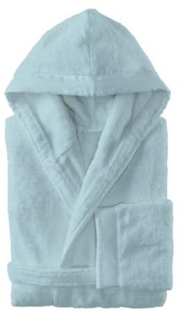 Dorian Home - Accappatoio Uomo e Donna in Spugna con Cappuccio, Tasche, Cintura a Passanti e Gancio in Cotone 100% di Alta Qualità, Durevole e Resistente, Morbido, Assorbente e Lavabile in Lavatrice