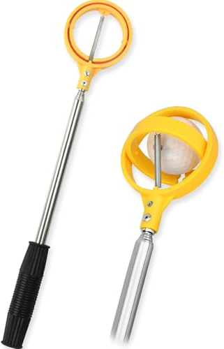 Ideal Swan Retriever retráctil de pelotas de golf, recogedor de pelotas de golf telescópico para agua, agarrador de pelotas de golf de acero inoxidable, accesorios de golf para hombres, recogedor de