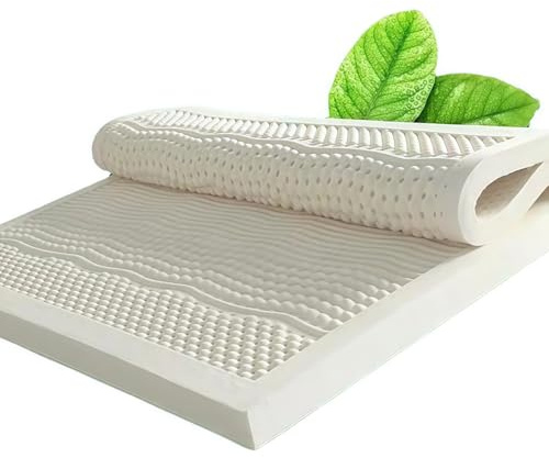 Premium 100% Natural Latex Mattress Topper,Super high Resilience and Strong Support Ability,4in,59x87in