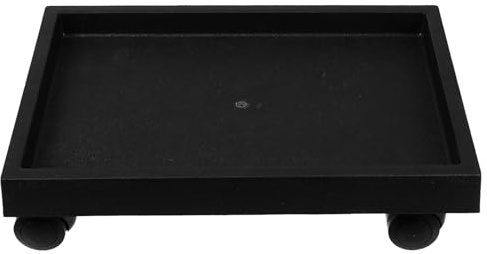 BAZEITFLOW Soporte para Macetas Rectangular de Resina Templada Gruesa Ruedas Giratorias Bandeja Móvil para Jardinería Base Resistente para Bonsáis Traslado Fácil y Duradero Color Gris