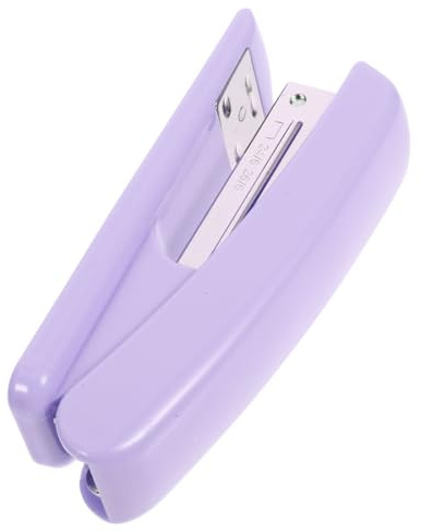 Alipis Multifunctional Desktop Stapler for Office and School, No.12 Size, Lavender Color, Portable Manual Stapling Tool for Papers and Booklets