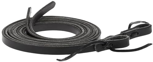 Weaver Leather Black Leather Split Rein, 5/8-Inch x 7-Feet, Black