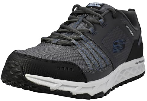 Skechers Men's Escape Plan Trainers, Grey Charcoal Blue Ccbl, 8 UK