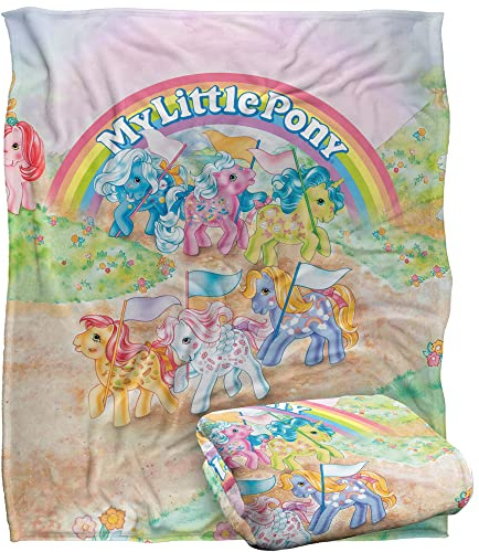 My Little Pony Retro Classic Ponies Officially Licensed Silky Touch Super Soft Throw Blanket 50 x 60