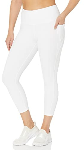 Danskin Leggings Capri, Blanco, M para Mujer