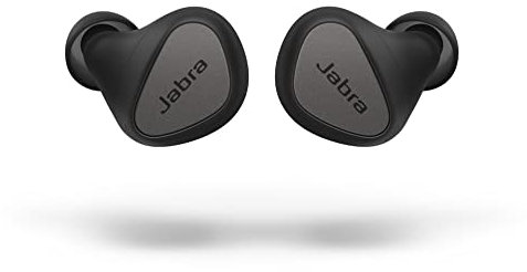 Jabra ELITE 5 True Auriculares inalámbricos con cancelación de ruido activa híbrida (ANC) y tecnología de llamada de 6 micrófonos, color negro titanio