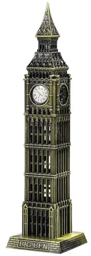 HOMSFOU Dekoration Big Ben Metall Big Ben Tower-Statue Metall Londoner Wahrzeichen Big Ben-Gebäudemodell-Skulptur Für Home-Office- 1 (Abgebildet) Big Ben Souvenir London Big Ben