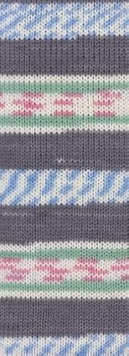 Gründl Wolle Hot Socks Como 4-fach - Sockenwolle für 1 Paar Socken - Sockengarn - Weich und hautfreundlich - 75% Schurwolle, 25% Polyamid - 1 Knäuel 100 g / 420 m -Nadelstärke 2,5 - 3 - grau-rosa-weiß