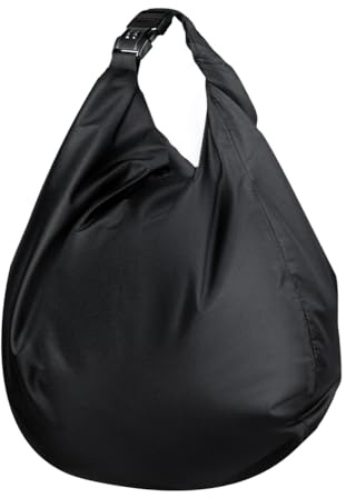 Mulcort Sac De Casque De Moto Portable, Sac de Rangement pour Casque de Moto Pliable et imperméable en Tissu Oxford avec Serrure à Combinaison, Grande capacité de 30 L, Sac pour Casque, Noir