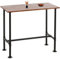 Mendler Bartisch HWC-N21, Thekentisch Bistrotisch, Fußablage Industrial Metall Massiv-Holz Kiefer 108x120x61cm - braun