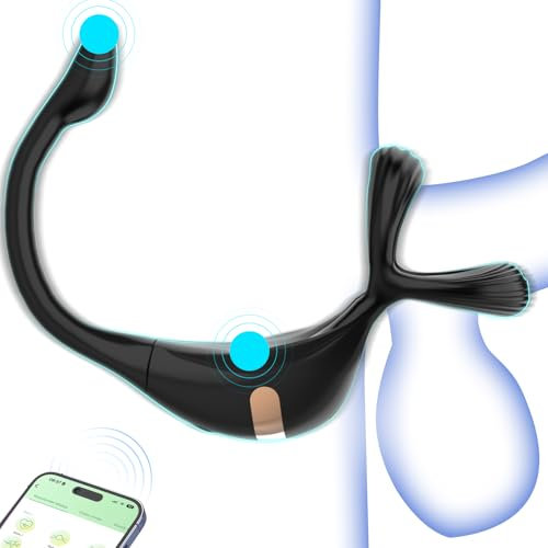 Dreieckiger Prostata Stimulation Männer mit Penisring Sex Spielzeug für die Männer Anal Dildo Analplug Analvibratoren für Mann Anal Plug Vibratorensets für Männer mit Vibrationsmodi Sex Toys