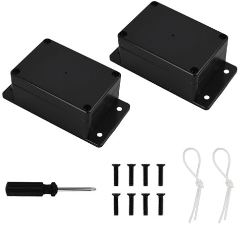 Boîte de Jonction Noire avec un Tournevis, ABS Boîtier Plastique de Projet Electrique Exterieur 100 * 68 * 50mm, Boite de Derivation Etanche IP65 pour Bricolage Électronique