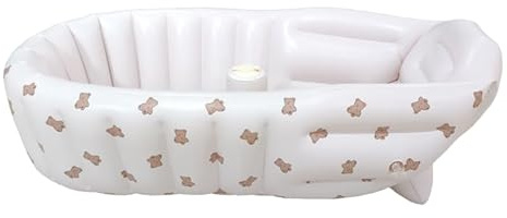 JIEBWCHA Bañera Hinchable Para Bebé | Bañera para Niños Pequeños | Asiento Plegable Ergonómico para Lavabo, Juegos Acuáticos de Verano Playa Baño Exterior