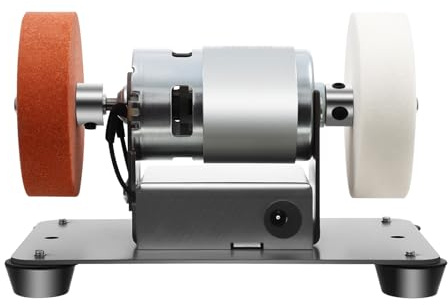 Mini smerigliatrice da banco, doppia mola e levigatrice a nastro con 7 velocità, lucidatrice da tavolo 3000-6000 giri/min, sistema artigianale per gioielli, metallo, legno, giada, coltello