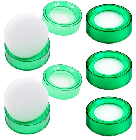 TOGEVAL Umidificatori per Dita in Spugna 5 Pezzi Contenitore Trasparente Verde per Contare Soldi, Accessorio Ufficio per Gestione Banconote, Idratante Compatto per Flusso di Lavoro Veloce