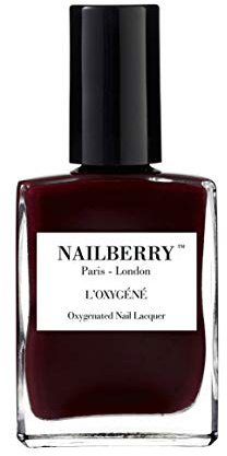 Nailberry L'Oxygéné Oxygenated Nail Lacquer | Noirberry, 15 ml | Polish for a Healthier Manicure & Long Lasting Colour | 12-Free, Vegan, Halal, Cruelty & Gluten Free