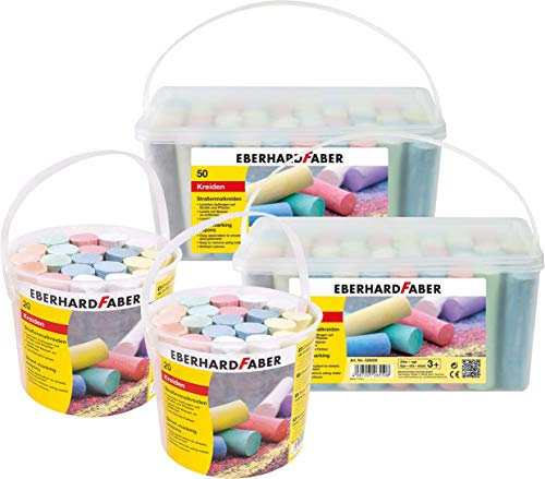 Eberhard Faber - Straßenmalkreide (je 2 Stück - 20er Eimer und 50er Eimer)