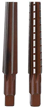 Alesatore conico Morse 2PCS grezzo + fine Alesatore conico a mano con gambo diritto in acciaio ad alto tenore di carbonio(MT3#)