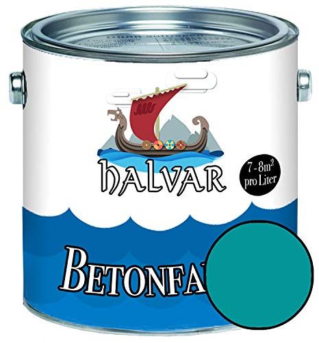 betongfärg/golvbeläggning sidenmatt blå RAL 5000-5024 fasadfärg (5 L, RAL 5018 Turkosblå) Halvar