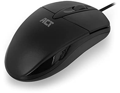 ACT Mouse cablato con sensore ottico, 1000 dpi, connessione USB, 2 pulsanti, leggero, AC5005