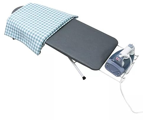 Folding Space-Saving Compact table top Ironing Board Regular Lightweight Folding Compact Ironing Board with Iron Rest Stand Camping Board Picnic Board Caravan Iron Board