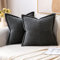 MIULEE 2er Set Kordsamt Kissenbezüge Samtkissen Weich Dekokissen Dekorativ Kissenbezug Modern Kissenhülle Sofakissen Zierkissen Couchkissen für Wohnzimmer Schlafzimmer Dunkelgrau 40x40 cm
