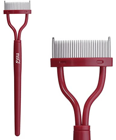 MSQ Ciglia Pettine Pennello Sopracciglio Pennello Cosmetico Sono Progettato Mascara Per Strumento (Rosso)