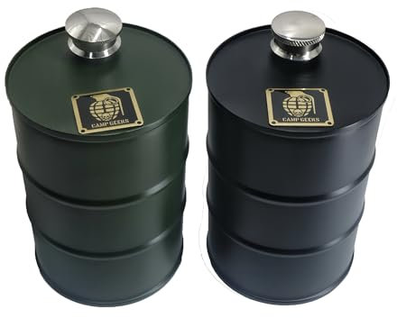 CAMPGEEKS Fuel Bottle Oil Pot Stainless Steel Oil Bottle Alcohol Liquid Fuel Bottle,Fit for Outdoor Camping Travel Climbing Hiking Backpack Party Liquid Container 25oz/750ml