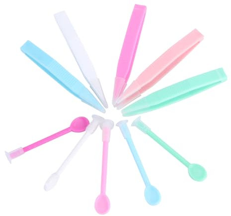 FRCOLOR 5sätze Teiliges Aus Pinzetten Und Saugnäpfen Für Kontaktlinsen Linsen Einsetzhilfe Und Entferner Für Reisen Und Täglichen Gebrauch Grün Blau Rosé Weiß