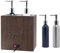 Elitzia Walnut Wood Massage Oil Warmer Independent Dual-Bottle Heating Control with 4 Massage Oil Pump Bottles Lotion Warmer Dispenser Heated 122-140°F Suitable for Salon Spa ETOH02