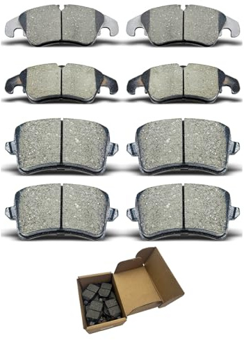 Brake Pads Kits fit For Audi A4, A4 allroad, A4 Quattro, A5, A5 Quattro, allroad, Q5, S4, S5 D1322 D1386 8pcs Front Rear Ceramic Brake Pads CCTECHMASS