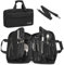 OUUTMEE Sac à Couteaux de Chef Professionnel avec 17 Emplacements, Étui de Transport de Couteaux Robuste, Sac de Rangement pour Couteaux de Chef pour Couteaux et Ustensiles de Cuisine, Noir (Petit)