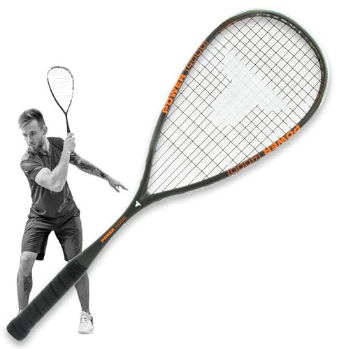 Talbot-Torro Squash-Schläger Power 4000 - Leicht, offensiv & präzise - 100% Graphit - Besaitet & spielbereit - Perfekt für Fortgeschrittene & Clubspieler