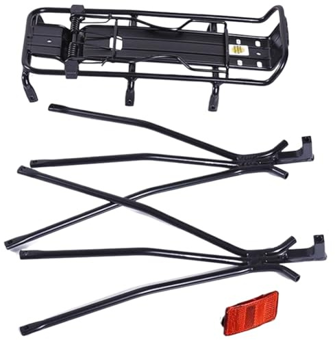 Fahrrad Gepäckträger, Mountainbike Hinten Zuladung 50KG, Robust Gepäckträger Aluminium Fahrradgepäckträger, Unterstützung Mit Reflektor Für Radfahren Ladung Gepäck