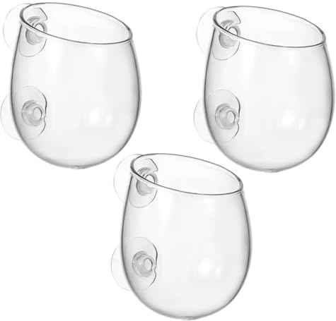 SUPVOX 3 Piezas Macetas Transparentes con Ventosa para Plantas Acuáticas Soporte Colgante para Peceras y Decoración Versátil para de Agua y