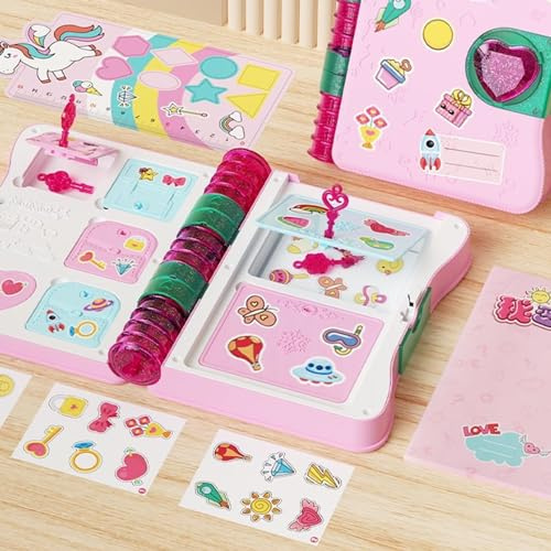 Depisuta Sorpresa Secreta para Niñas, Libro Mágico, Caja de Diario Divertida Secreta para Juego de rol, Material Plástico (Rosado)
