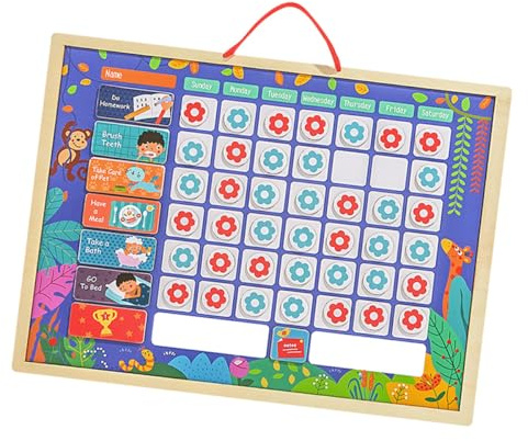 ELAYARD Tableau de Récompense Comportementale Standard Garçon et Filles, Tableau des Tâches Ménagères Récompense Réutilisable, Développement Autodiscipline pour Routine Éducative Garçon et Filles