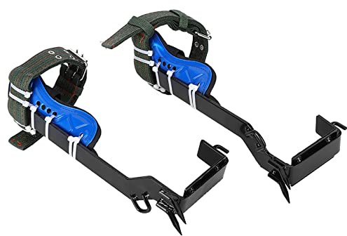 Haofy Trädklättringskloverktyg Slitstarkt Rostfritt Stål för Utomhussporttillbehör 304 Rostfritt Stål [2 X Trädklättringsverktyg, 4 X slips] (två tänder)