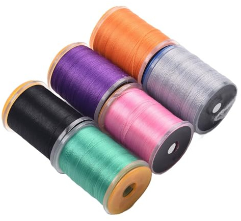 NEIQIUWING Para juego de hilo de atar moscas 140D, material para atar moscas secas, moscas húmedas, ninfas, alambre elástico