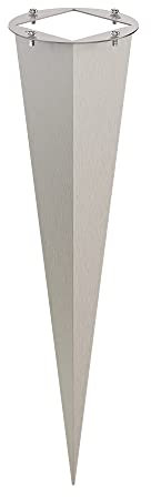 ledscom.de Pincho de suelo para jardín, para pilares de jardín, acero inoxidable, 40cm, 11 x 11cm, pilar de enchufe, pilar, enchufe, exterior, alimentación, alimentación, acero inoxidable,