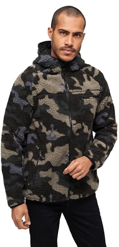 Brandit Teddyfleece Worker Jacket, color: darkcamo, size: 4XL