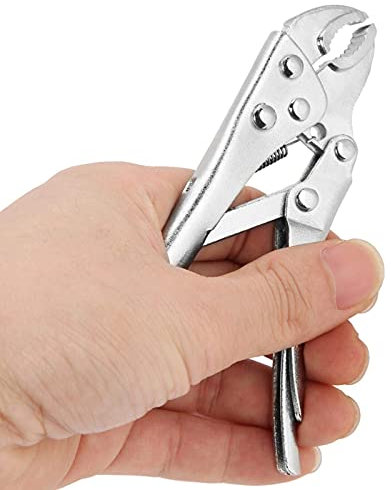 LANTRO JS Verriegelungszange Kleine Gebogene Backenzange Gerade 2 Stück Größe 125 mm (4,9 Zoll (lang)) und 110 mm (4,3 Zoll (kurz)) backenzange