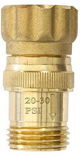 Heavy Duty 25 psi Water Pressure Regulator 3/4 inch Hose Thread Drip Irrigation System Pressure Reducer, Lead-Free Brass